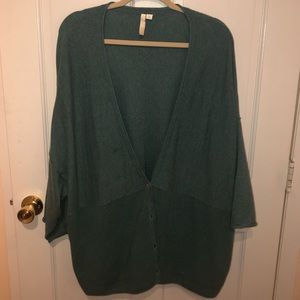 PUREJILL: Blue green button down sweater